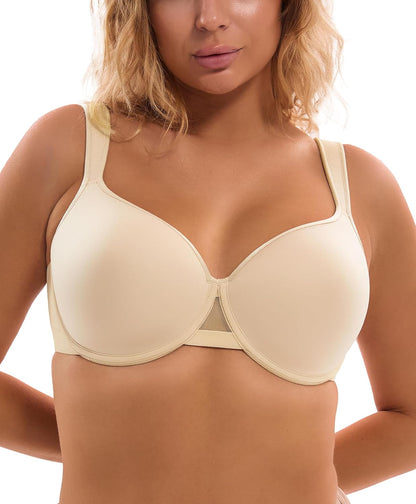 Women's Padded Push Up Bras Full Coverage Underwire Supportive Comfort T-Shirt Bras