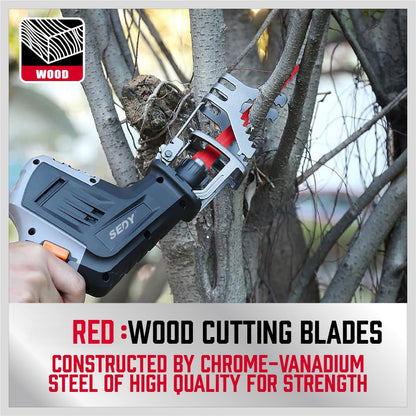 36-Piece Ultimate Reciprocating Saw Blade Set - Premium Saw Blades, Durable Wood & Metal Cutting Blades with Storage Pouch, Long-Lasting Pruning Blades