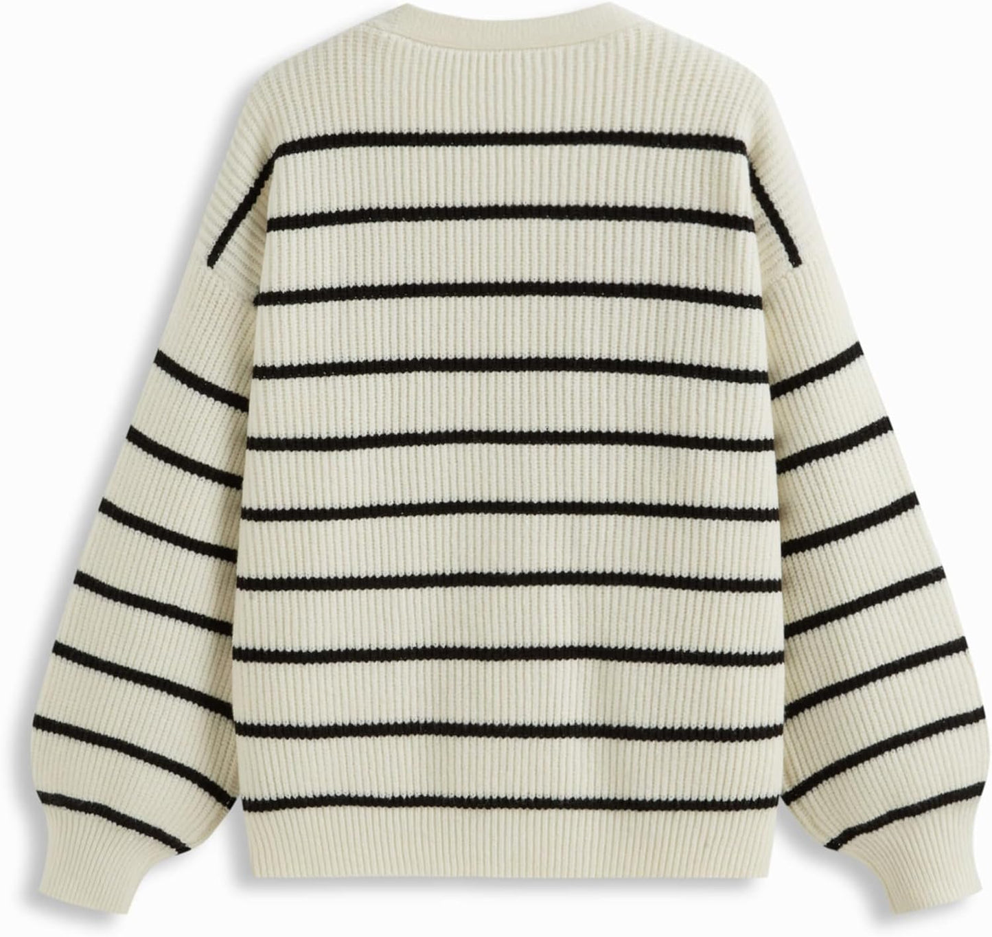 CIDER Women's Striped Knit Cardigan Button Down V Neck Fall Fashion Casual Sweater