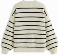 CIDER Women's Striped Knit Cardigan Button Down V Neck Fall Fashion Casual Sweater