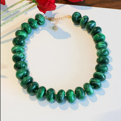 We We Chunky Colorful Beaded Necklace for Women Large Boho Statement Bead Chokers Necklaces Turquoise Blue Big Beads Jewelry Neck Summer Beach