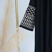 Women Abaya Muslim Prayer Dress Embroidered Sleeves Cardigan Kaftan Islamic Dubai Robe Casual Modest Abaya Dress