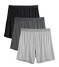 DAVID ARCHY Mens Boxers Soft Rayon Made from Bamboo Boxers for Men Pack Loose Underwear Cooling Mens Boxer Shorts