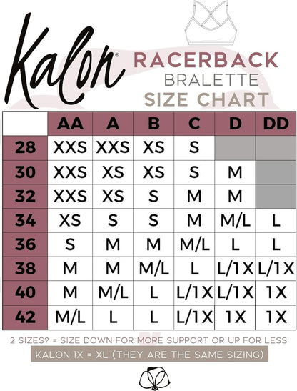 Kalon Women’s 4 Pack Racerback Sports Bralette Seamless Wireless Comfort Bra