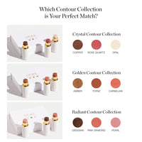 Ogee Face Stick Crystal Collection Trio - Contour Stick Makeup Collection - Certified Organic Contour Palette - Includes Bronzer Stick, Blush Stick & Highlighter Stick