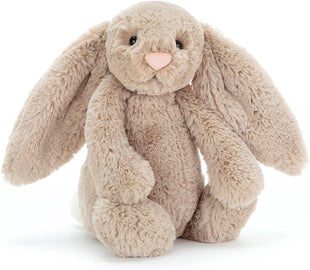Jellycat Bashful Beige Bunny Stuffed Animal, Medium 12 inches - Rabbit and Bunny Plush Toy - Classic Children's Gift