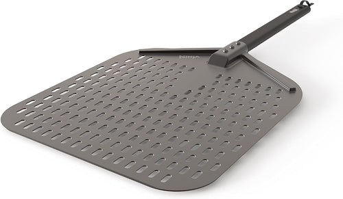 Ninja XSKOPPL Woodfire Outdoor Perforated Pizza Peel, Compatible with Ninja Woodfire Outdoor Oven (OO100 series), Hanging Drawstring, Aluminum, Grey/Black