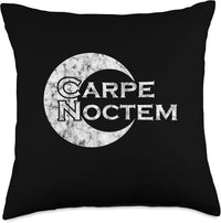 Carpe Noctem - Latin saying - Latin Throw Pillow