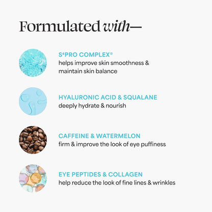 TULA 24-7 Power Swipe Hydrating Eye Balm | Dark Circle Treatment, Instant Brightening, Portable | 0.23oz