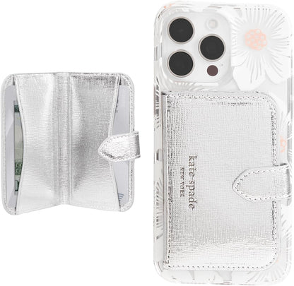 kate spade new york Morgan Magnetic Phone Wallet/Card Holder - Compatible with MagSafe Phones and Cases - Chalk Pink