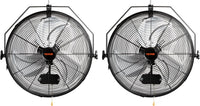 VEVOR 18 inch Wall Mount Fan Waterproof 2 Packs, 3 speed High Velocity 4000 CFM Industrial Wall Fan for Indoor, Commercial, Residential, Warehouse, Greenhouse, Workshop, Basement, Garage,Black