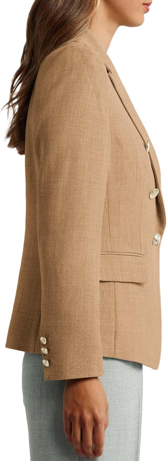 Mina Self Casual Blazer for Women 2025 Fall Double Breasted Full-Lined Long Sleeve Office Work Lightweight Elegant Pockets