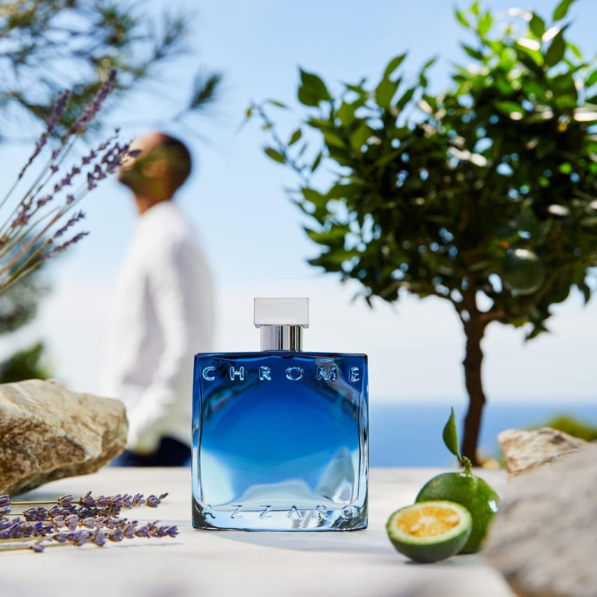Azzaro Chrome Eau de Parfum - Fresh Aquatic Mens Cologne - Fougère, Aromatic & Woody Fragrance - Citrus Notes of Green Mandarin - Lasting Wear - Classic Clean Scent - Luxury Perfumes for Men