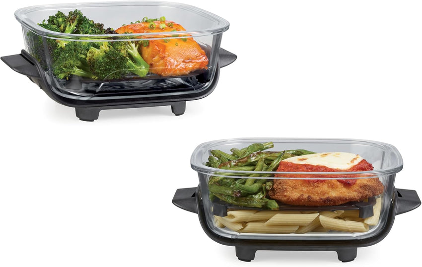 Ninja 6 Cup CleanCrisp Glass Container with Leak-Proof Storage lid, Compatible with Ninja Crispi® Portable Cooking System, Microwave, Freezer & Dishwasher Safe, PFAS & PTFE Free Glass, XSKSFN6CUP