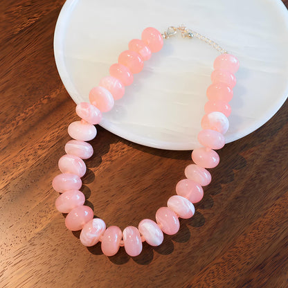 We We Chunky Colorful Beaded Necklace for Women Large Boho Statement Bead Chokers Necklaces Turquoise Blue Big Beads Jewelry Neck Summer Beach
