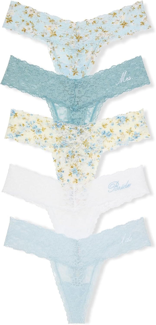 Victoria's Secret Women's Lace Thong Underwear, Panties for Women, Multi Pack (XS-XXL)