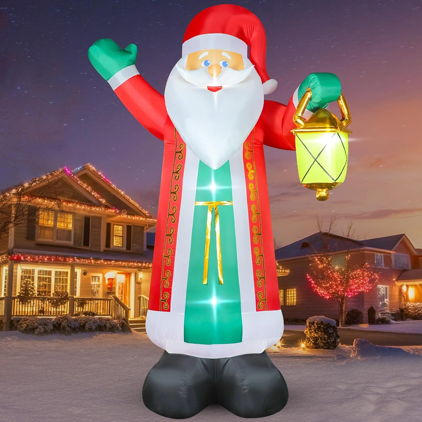 7 FT Christmas Inflatables Giant Snowman Outdoor Decorations, Blow up Snow Man Yard Decor Built-in Bright LED Light Wear Magic Hat, Weatherproof Holiday for Garden Patio Lawn Party Xmas Gifts