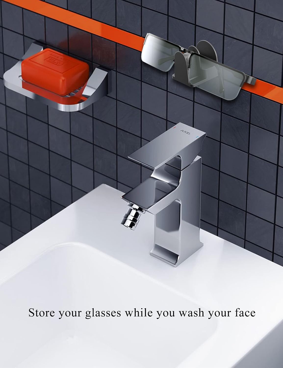 Eyeglass Holder Stand Glasses Wall mount sunglass storage organizer Compatible with Car Sunglass Holder (2Pack)