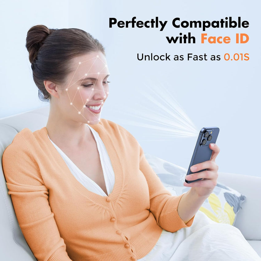 UNBREAKcable 3-Pack Screen Protector for iPhone 15 Pro Max, Double Shatterproof Tempered Glass [Easy Installation Frame] [HD Clear] [9H Hardness] [Full Coverage] for iPhone 6.7 inch