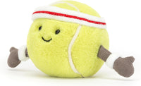 Jellycat Amuseables Tennis Ball Stuffed Toy, 3.5 inches - Tennis Ball Plush for Sports Fans