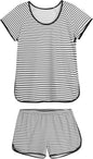 Hilinker Womens Sexy Pajama Set Ruched Lace Trim Cami and Shorts Summer Cute Pjs 2 Piece