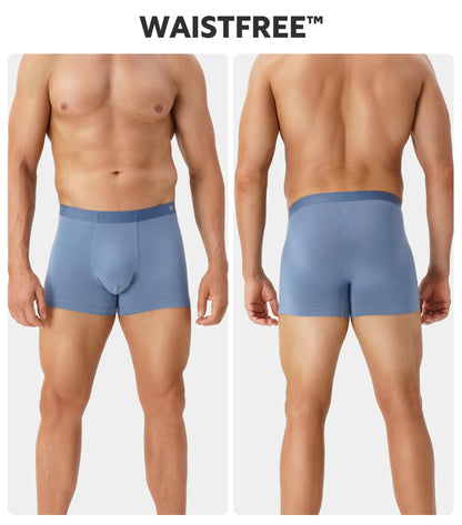 DAVID ARCHY Men's Underwear Trunks Modal Support Pouch Ultra Soft Breathable Seamless Underwear for Men 4 Pack