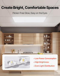 VEVOR 2x4 FT LED Flat Panel Light, 7800 LM, Flush Mount LED Drop Ceiling Lighting Fixture with 3 Color Selectable 4000K/5000K/6000K, 30W/40W/50W, 0-10V Dimmable, Ultra Slim for Home Office Kitchen
