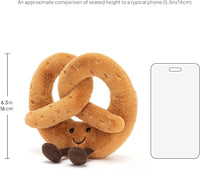 Jellycat Amuseables Pretzel Stuffed Toy, 7 inches - Food Plush - Fun Gift Idea