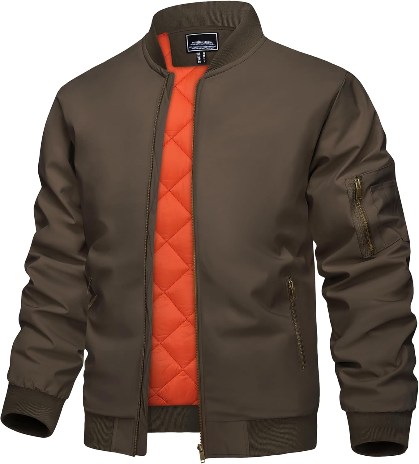 7DAY'S Men's Jacket Casual Windproof Bomber Jackets Full Zip Windbreaker Warm Winter Padded Coats