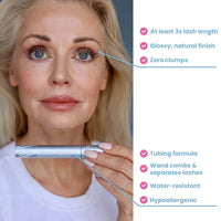 PrimeLash Mascara for Older Women – Volumizing, Incredible Length in 2 Coats – Long-Stay, Zero Clumps, Hypoallergenic (Black)