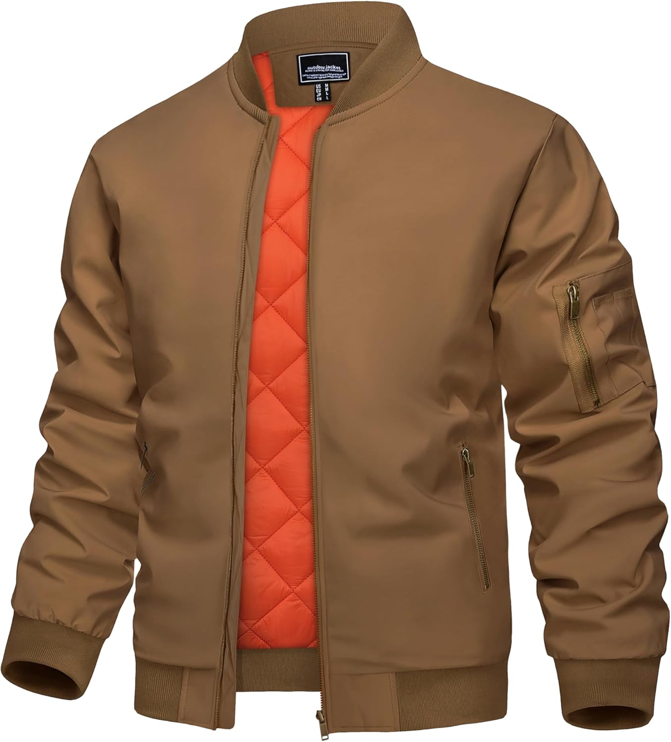 7DAY'S Men's Jacket Casual Windproof Bomber Jackets Full Zip Windbreaker Warm Winter Padded Coats