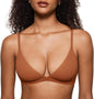 INLYRIC Women's Inbarely Triangle Bralette Plunge Unlined Seamless Bra No Underwire Sexy Comfortable Everyday