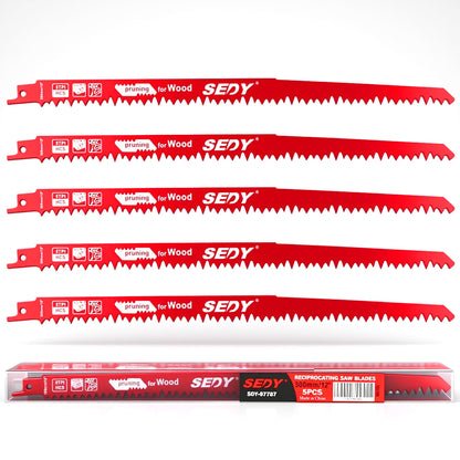 36-Piece Ultimate Reciprocating Saw Blade Set - Premium Saw Blades, Durable Wood & Metal Cutting Blades with Storage Pouch, Long-Lasting Pruning Blades
