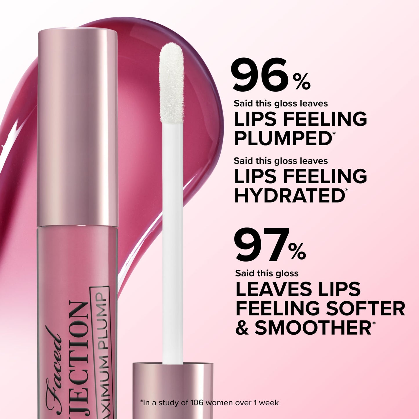 Too Faced Lip Injection Maximum Plump Extra Strength Lip Plumper Gloss | Hydrating + Plumping, 0.14 Fl Oz, Original