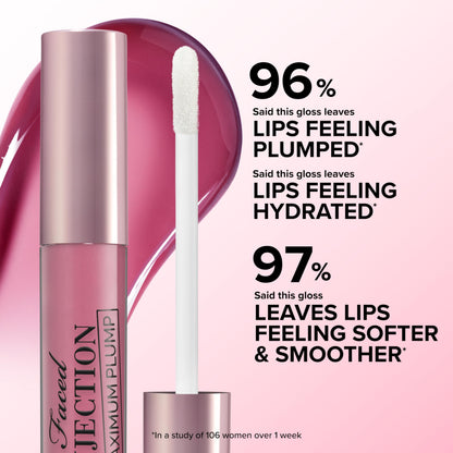 Too Faced Lip Injection Maximum Plump Extra Strength Lip Plumper Gloss | Hydrating + Plumping, 0.14 Fl Oz, Original