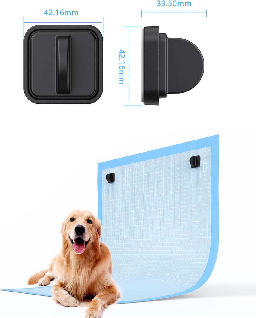 Dog Pee Pad Holder Potty Training Pad Magnetic Wall Holder for Leg-Lifting Dogs & Canine Urine Marking Strong Magnets No More Slipping Pee Pads Fit for Any Size of Puppy Pee Pads (Black)