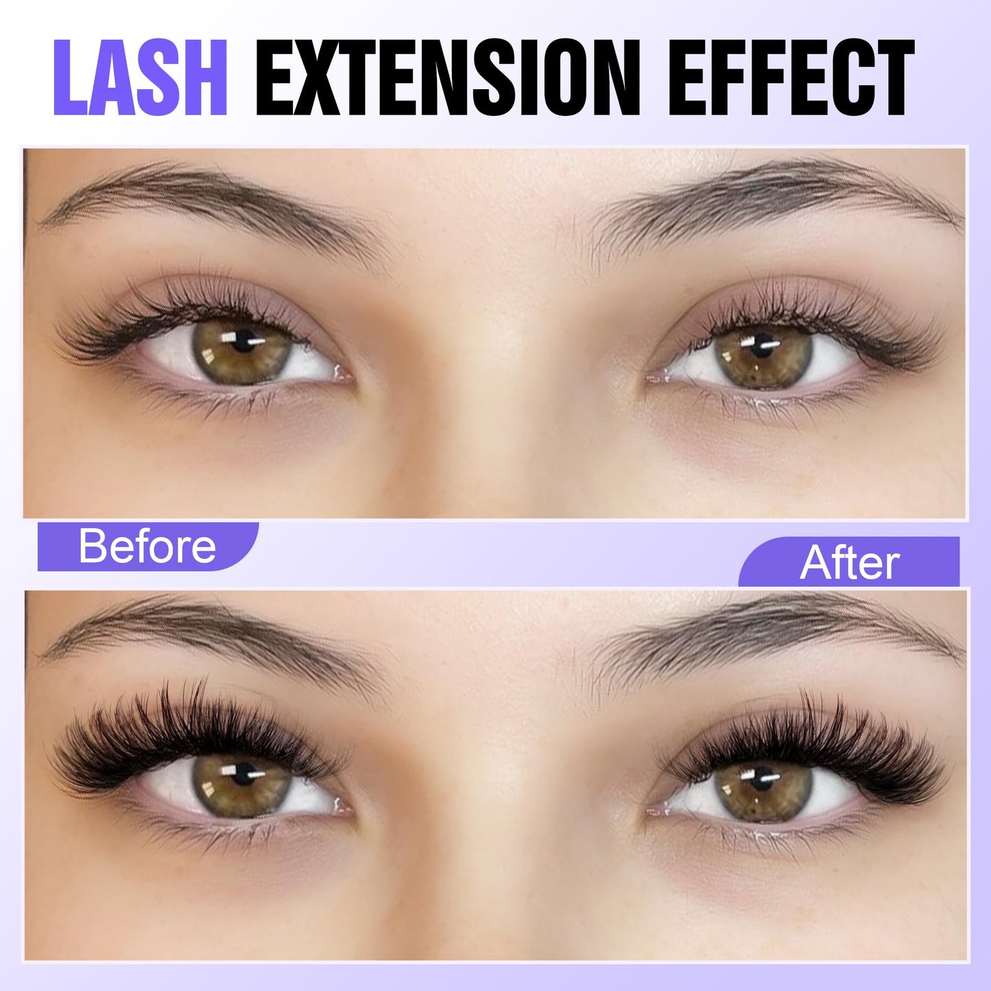 Pawotence Lash Extension Kit DIY 280pcs Lash Clusters Eyelash Extension Kit, 9-16mm 30D 40D Individual Lashes Kit with Lash Bond and Seal, Lash Tweezers for Self Use (30D&40D, 0.07D, 9-16mm, Kit)