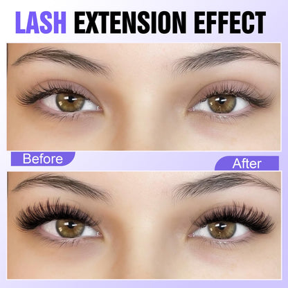 Pawotence Lash Extension Kit DIY 280pcs Lash Clusters Eyelash Extension Kit, 9-16mm 30D 40D Individual Lashes Kit with Lash Bond and Seal, Lash Tweezers for Self Use (30D&40D, 0.07D, 9-16mm, Kit)