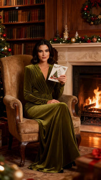 Long Sleeve Velvet Formal Dresses with Tie Long V Neck Mermaid Empire Waist Evening Prom Gowns