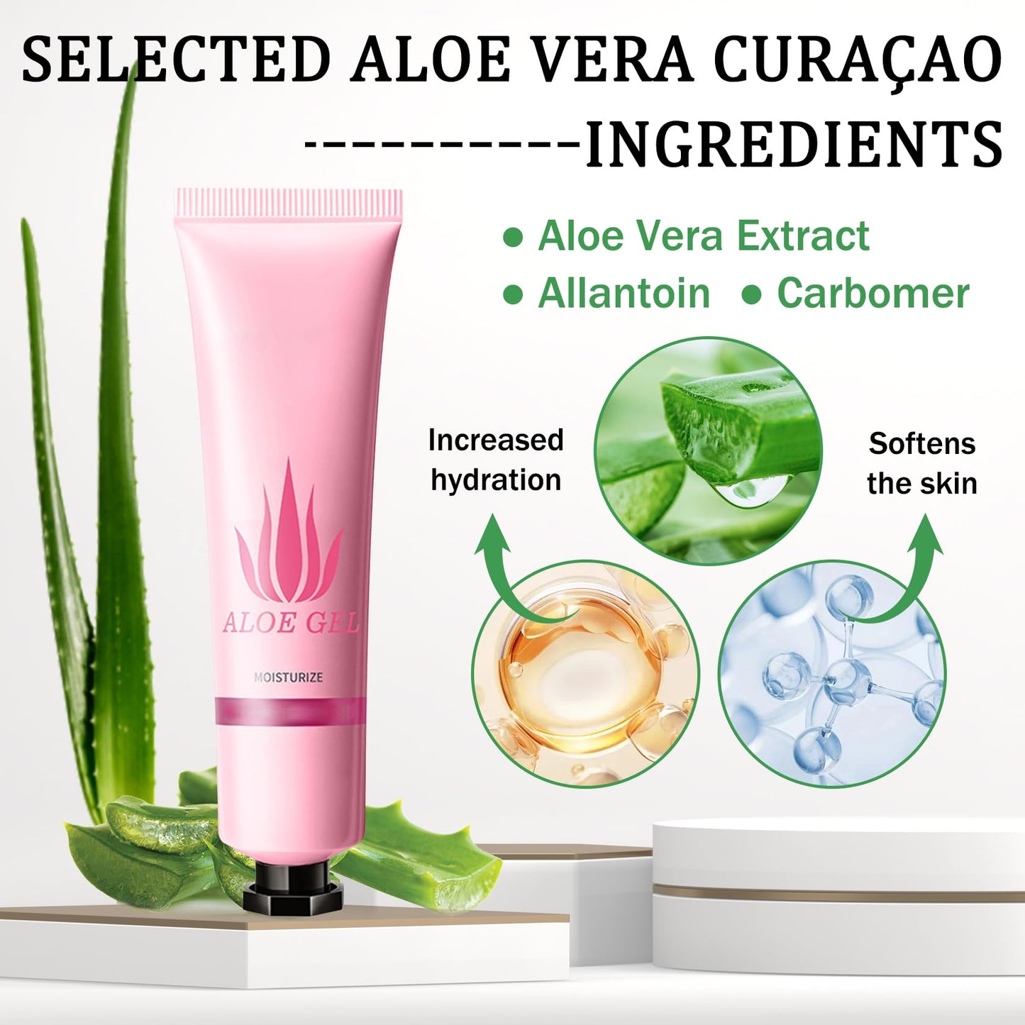 LZYLLS Aloe Vera Gel for Face and Body,Hydrating Organic Aloe Vera Gel,Cooling Body Cream for After Sun Skincare,Non-Sticky Face Moisturizer, 9.15 Fl Oz