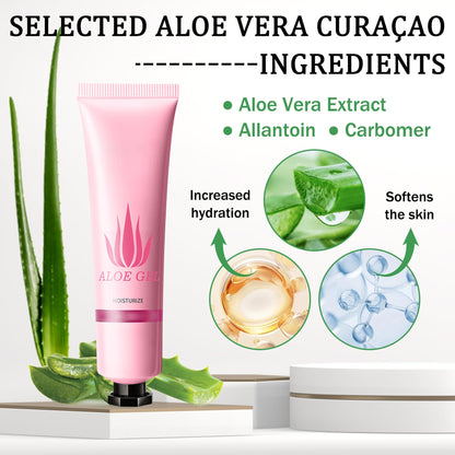 LZYLLS Aloe Vera Gel for Face and Body,Hydrating Organic Aloe Vera Gel,Cooling Body Cream for After Sun Skincare,Non-Sticky Face Moisturizer, 9.15 Fl Oz