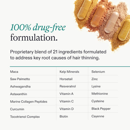 Nutrafol Women's Balance Hair Growth Supplements, Ages 45 and Up, Clinically Proven for Visibly Thicker Hair and Scalp Coverage, Dermatologist Recommended - 1 Month Supply