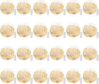 Brightown 12 Pack LED Fairy Lights Battery Operated String Lights - 7ft 20LED Waterproof Silver Wire Firefly Starry Moon Lights for DIY Crafts Wedding Table Centerpieces Party Bedroom Christmas