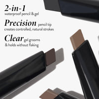 LAURA GELLER NEW YORK Sculpt-n-Stay Waterproof Brow Pencil & Gel- Taupe