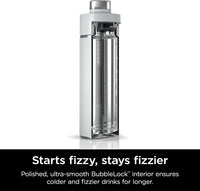 Ninja Thirsti 18oz Travel Water Bottle, For Carbonated Sparkling Drinks, Colder and Fizzier Longer, Leak Proof, 24 Hrs Cold, Dishwasher Safe, Stainless Steel Insulated Tumbler, Cloud White, DW1801WH