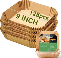 Rectangle Air Fryer Liners for 6 Quart Dual Basket, Ninja double Dual Liners Disposable, 200Pcs Rectangular Parchment Paper Liner for COSORI 9Qt Double Air Fryer with 2 Baskets
