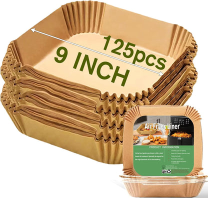 Rectangle Air Fryer Liners for 6 Quart Dual Basket, Ninja double Dual Liners Disposable, 200Pcs Rectangular Parchment Paper Liner for COSORI 9Qt Double Air Fryer with 2 Baskets