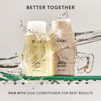 OUAI Fine Hair Shampoo - Volumizing Shampoo for Fine, Flat Strands - Made with Biotin, Keratin & Chia Seed Oil - Strengthens, Nourishes & Thickens - Color-Safe & Sulfate Free Hair Care (10 Fl oz)
