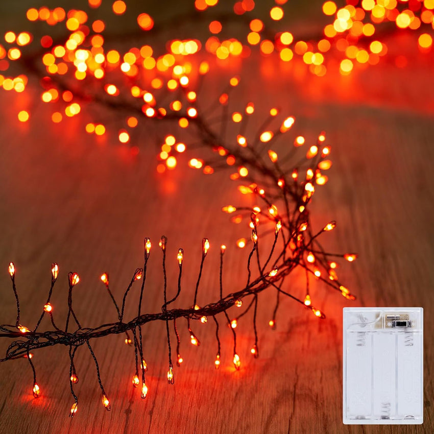 Brightown Fairy Lights Battery Operated, 10Ft 120 LED Firecracker String Lights, Waterproof Silver Wire Starry Firefly Light for DIY Wreath Weeding Indoor Outdoor Christmas Decorations