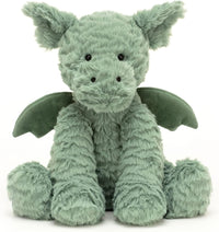 Jellycat Fuddlewuddle Dragon Stuffed Animal, 9 inches - Mythical Plush Toy - Classic Children's Gift
